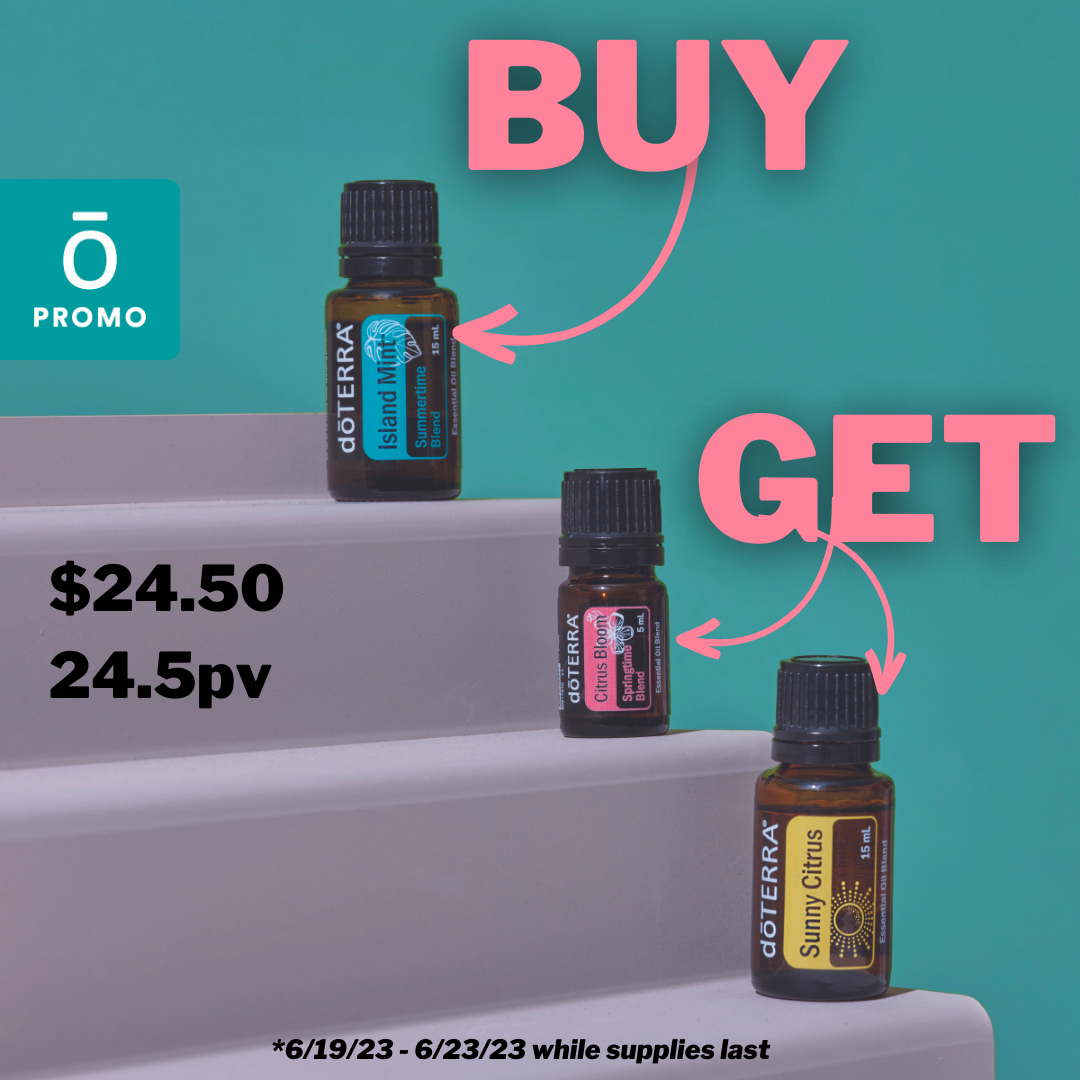 BOGO: BUY 15mL Island Mint GET 5mL Citrus Bloom AND 15mL Sunny Citrus for FREE!