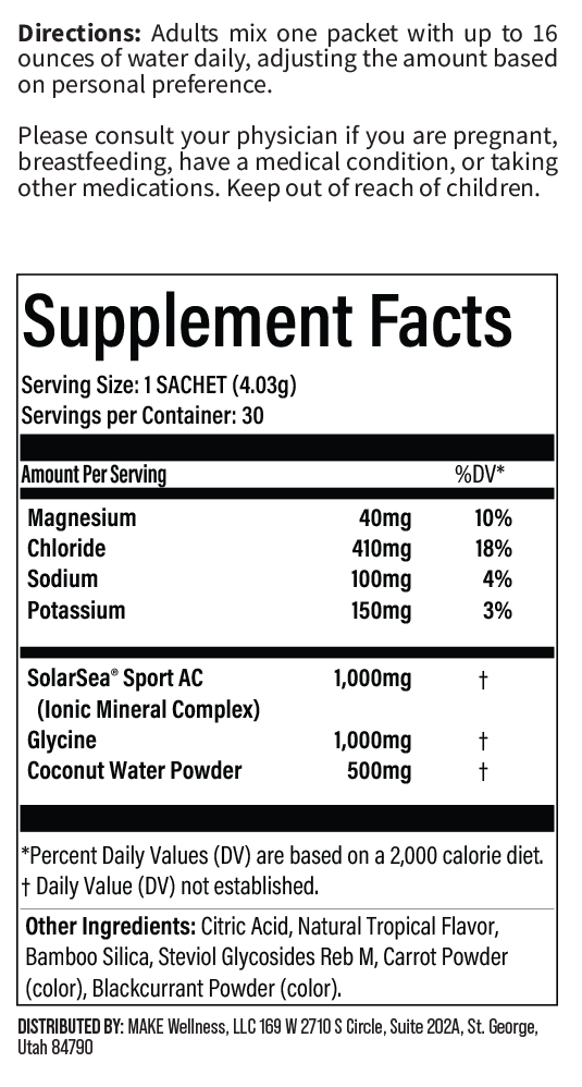 Make Wellness HYDRATED - Tropical