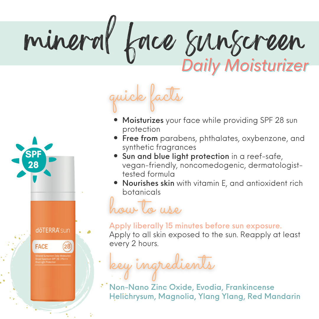 doTERRA sun Face Mineral Sunscreen Daily Moisturizer