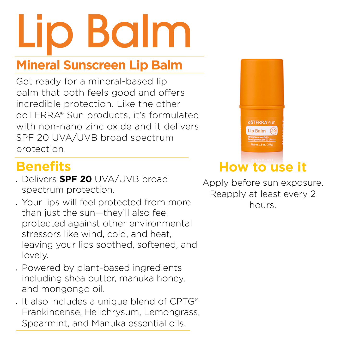 doTERRA sun Mineral Sunscreen Lip Balm